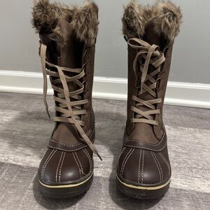Northside Dark Brown Fur-Lined Winter Boots